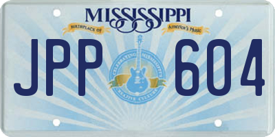 MS license plate JPP604