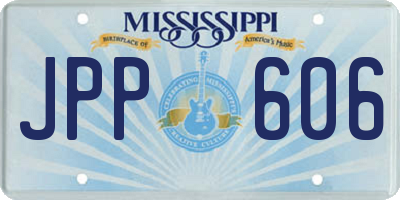 MS license plate JPP606