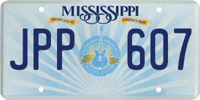 MS license plate JPP607