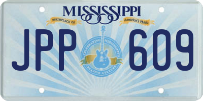 MS license plate JPP609