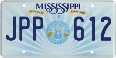 MS license plate JPP612