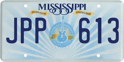 MS license plate JPP613