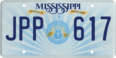 MS license plate JPP617