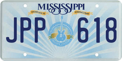 MS license plate JPP618