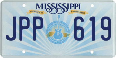 MS license plate JPP619