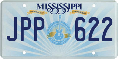 MS license plate JPP622