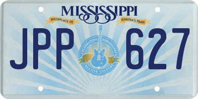 MS license plate JPP627