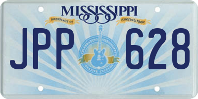 MS license plate JPP628