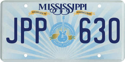 MS license plate JPP630