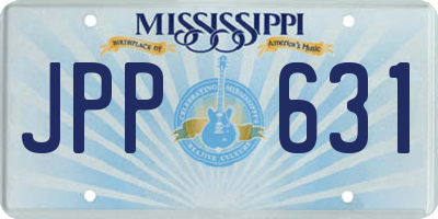 MS license plate JPP631