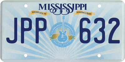 MS license plate JPP632