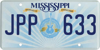 MS license plate JPP633