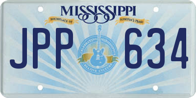 MS license plate JPP634