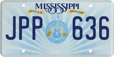 MS license plate JPP636