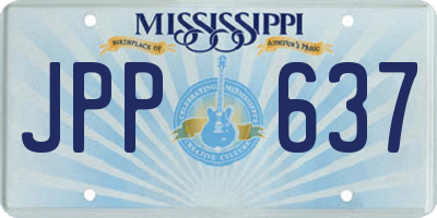 MS license plate JPP637