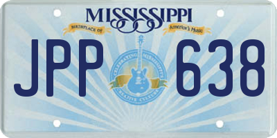 MS license plate JPP638