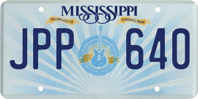 MS license plate JPP640