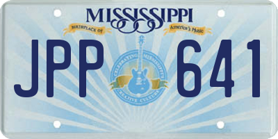 MS license plate JPP641