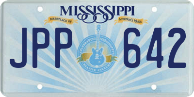 MS license plate JPP642