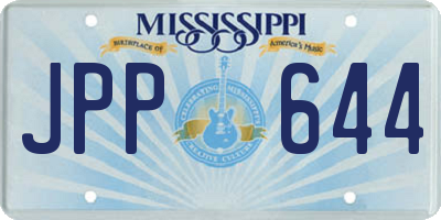 MS license plate JPP644