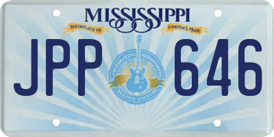 MS license plate JPP646
