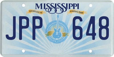 MS license plate JPP648