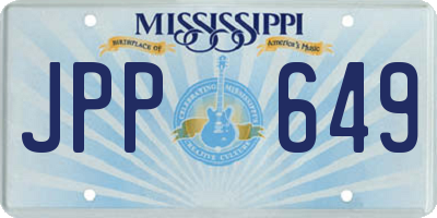 MS license plate JPP649