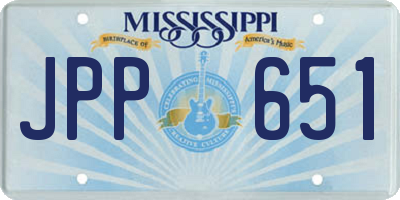MS license plate JPP651