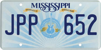 MS license plate JPP652