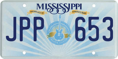 MS license plate JPP653