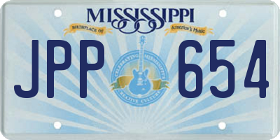MS license plate JPP654