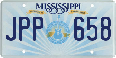 MS license plate JPP658