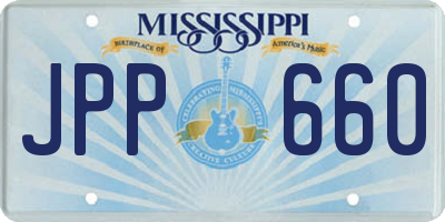 MS license plate JPP660
