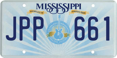 MS license plate JPP661