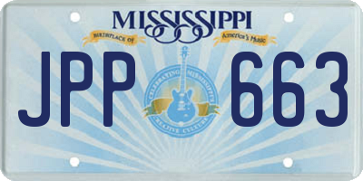 MS license plate JPP663