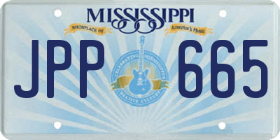 MS license plate JPP665