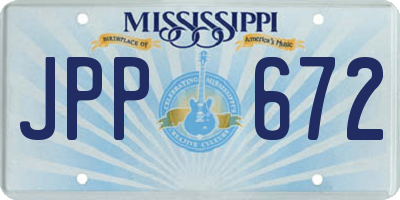 MS license plate JPP672