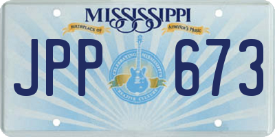 MS license plate JPP673
