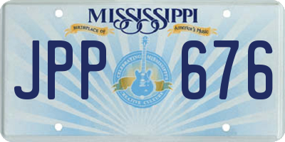 MS license plate JPP676