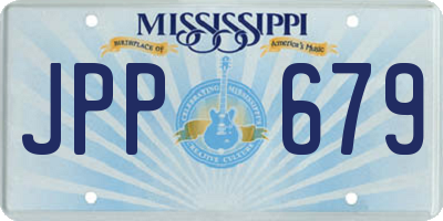 MS license plate JPP679