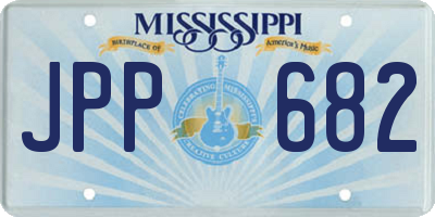 MS license plate JPP682