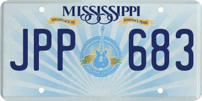 MS license plate JPP683