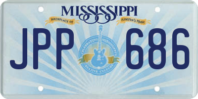 MS license plate JPP686