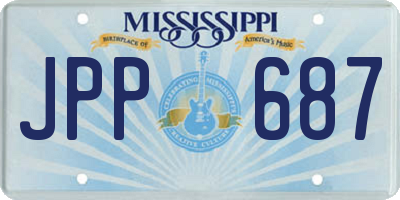 MS license plate JPP687