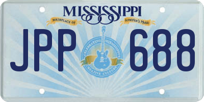 MS license plate JPP688