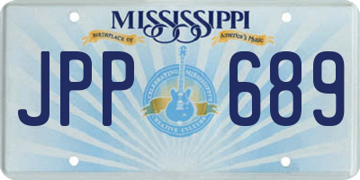 MS license plate JPP689