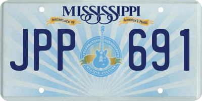 MS license plate JPP691