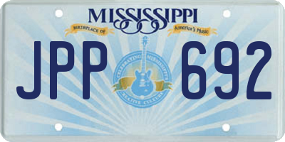 MS license plate JPP692