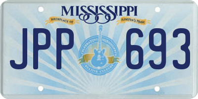 MS license plate JPP693