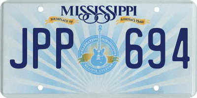 MS license plate JPP694